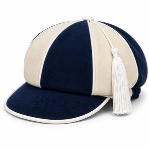 Casquette de rugby unie à huit panneaux, style vintage, en velours, pour club, personnalisable, commande en gros, lot 3D - Product Image 1