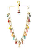 Conjunto de Joyería Bohemio XOXO con Perlas y Campanas, Collar y Pendientes de Latón Chapado en Oro para Regalo de Boda, Compromiso o Fiesta - Product Image 3