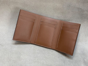 Premium Genuine Leather Tri Fold <b>Wallet</b> <b>Men</b> Custom Logo Top Grain Leather Card Holder <b>Small</b> Business Bag LTW-0156 - Product Image 1