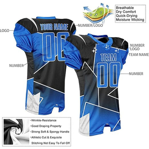 เสื้อฟุตบอลอเมริกันสำหรับผู้ชายเสื้อเจอร์ซีย์สำหรับฝึกซ้อมและเล่นเกมเสื้อฟุตบอลน้ำหนักเบาดีไซน์ทันสมัย - Product Image 4
