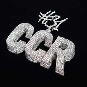Pendentif de luxe en argent 925 avec logo personnalisé, moissanite ronde de 3 pouces, clarté VVS, sertissage griffe, style hip-hop - Product Image 4