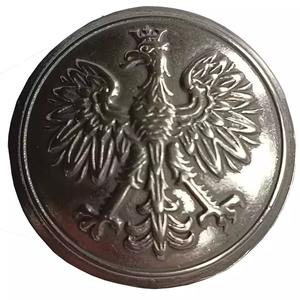 Botón polaco de alta calidad con diseño de 1928, metal blanco, diámetro 25mm - Product Image 3