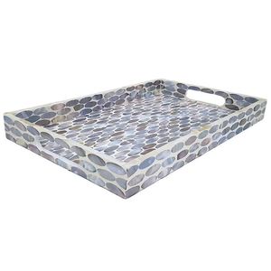 ถาดเสิร์ฟอเนกประสงค์ลายแกะสลัก ทำจากมุกโบราณ เป็นมิตรกับสิ่งแวดล้อม ใช้ในครัวเรือนหรือร้านอาหารได้ ปลอดภัยสำหรับเครื่องล้างจาน - Product Image 1