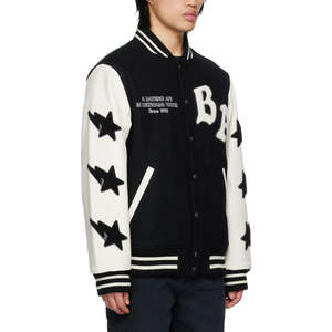 Chaqueta Bomber Varsity de Invierno para Hombre, Nueva Llegada, Forro Polar de Alta Calidad, Diseño Personalizado con Logotipo Frontal de Béisbol - Product Image 4