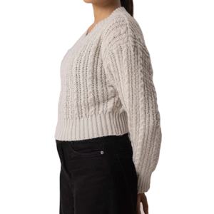 Pull Cardigan en Tricot de Laine Côtelé pour Femmes Personnalisé 2 Deux Vente à Chaud Pulls pour Femmes à Coupe Ample 2026 - Product Image 3