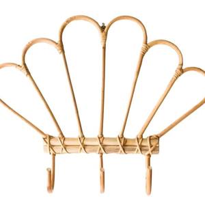 Meilleur prix, crochet mural en rotin naturel durable, organisateur mural pour la chambre d'enfant, décoration naturelle faite à la main, vente en gros - Product Image 3