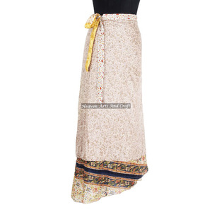 Exclusive Two Layered Reversible New Indian Around Silk Sari <b>Wrap</b> Skirts Silk <b>Sarong</b> Beach Pareo Long <b>Wrap</b> Around Skirt - Product Image 3