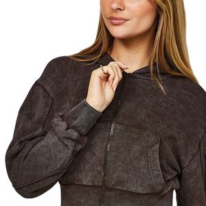 Conjunto de 2 Piezas de Sudadera con Capucha y Pantalones de Chándal de Felpa Suave Unisex con Lavado Ácido, Manga Larga, 100% Algodón, Modelo 2026 - Product Image 3