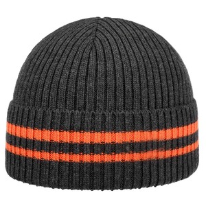Gorro de Punto Acanalado Unisex de Color Sólido, 100% Acrílico, Cálido para Invierno, Casual, para Adultos, 58-60CM, con Ribete en Contraste, para Exteriores - Product Image 3