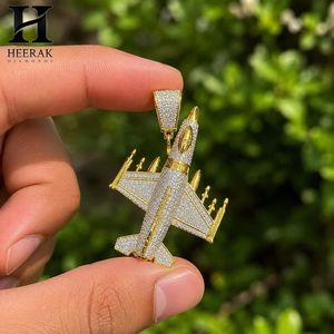 Collar con Colgante de Avión de Combate Personalizado, Estilo Hip Hop, con Incrustaciones de Diamantes, para Hombre - Product Image 2