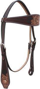 Conjunto de cabezada, pechopetral y riendas de cuero trenzado estilo western para equipo de caballo, para equitación de sendero y ranchera - Product Image 3