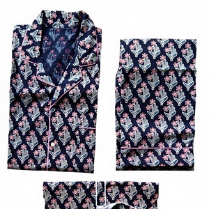 Luxurious Custom Printing Fabric Pajama Set With Long Sleeve Shirt & Elastic Waist Bottom Pant <b>Comfy</b> Sleepwear Pj Women Clothing - Product Image 1