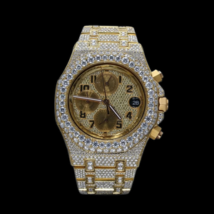 Fashion <b>Mens</b> Iced Moissanite Diamond Gems Stones <b>Watch</b> VVS Clarity <b>Quartz</b> Hip-Hop Style Customized Man's Made <b>Watch</b> - Product Image 2