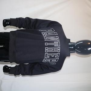 Sudadera PANTHERS con cuello simulado, 450 GSM, nombre personalizado, bordado en aplique, corte holgado, 100% algodón, felpa francesa. - Product Image 6