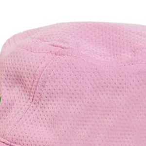 Sombrero de Pescador Ajustable de Malla Rosa con Ribete Verde para Adultos, Uso Casual de Verano en la Playa, Unisex, 100% Algodón - Product Image 2