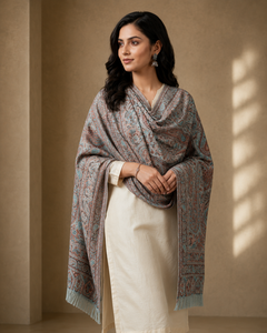 Premium Grey Lightweight Breathable Anti-Bacterial Viscose Women's <b>Scarf</b> | Tropical Pattern Long Length Shawl <b>Wrap</b> | Soft - Product Image 6