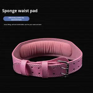 Ceinture de musculation en cuir personnalisable avec logo pour femme, fitness, powerlifting, musculation - Légère et facile à porter - Product Image 4