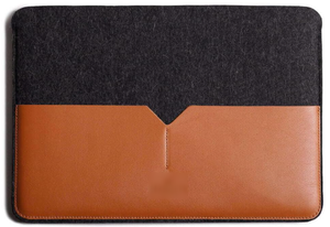 Premium PU Leather &amp; Felt <strong>Laptop</strong> Sleeve - Business Protective Case Compatible with MacBook Air 15" (Case Only) - Product Image 5