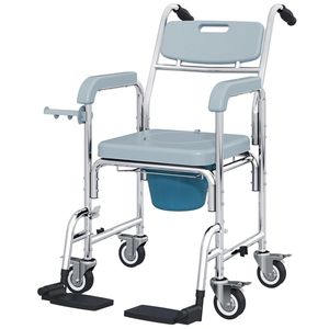 Sedia a rotelle comoda con manovella manuale ed elettrica - Costruzione in plastica e acciaio/metallo - Certificata TUV - Product Image 1