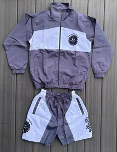 Top Quality Custom Lightweight Windbreaker Nylon Set For Men Windbreaker <b>Jacket</b> & Nylon Shorts Set Jogging Tracksuit Sweat Suits - Product Image 5