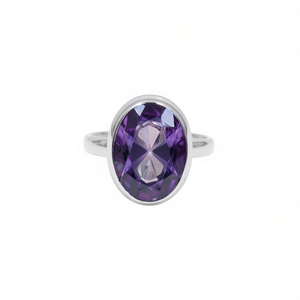 Bague en topaze mystique et moissanite, 4,1 grammes, accessoire élégant et luxueux - Product Image 2