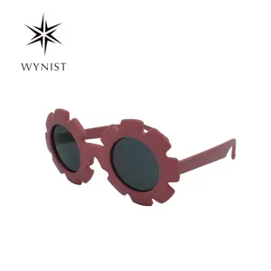 Fashion Stylist Sun Flower Kids Shades Polarized Lens UV 400 Protection Children Sunglasses for Boys and Girls