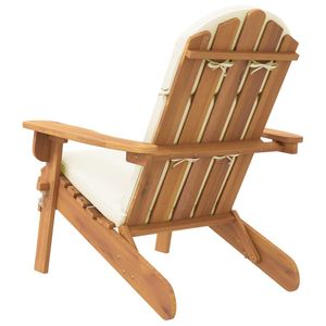 Sedia da giardino in legno massello Acacia Adirondack con cuscini sedie da giardino - Product Image 5