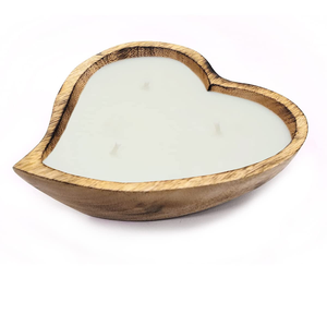 Bol à bougie en bois rustique en forme de cœur, support de bougie pour la Saint-Valentin, vente en gros, support de bougie en bois d'acacia - Product Image 4