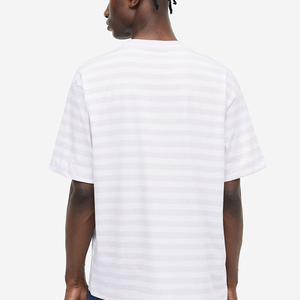 T-shirt casual da uomo a collo alto a maniche lunghe in tinta unita bianco e nero con logo frontale personalizzato stampato, all'ingrosso - Product Image 4