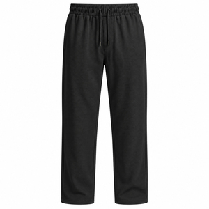 OEM <b>Men's</b> Waffle Texture Wide Leg Sweatpants with Elastic Waist Adjustable Drawstring Loose Fit Casual Streetwear <b>Trousers</b> - Product Image 1