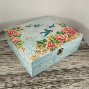 New Wooden Jewellery <b>Box</b> Pink <b>Keepsake</b> <b>Box</b> Peacocks Design Digital Print Decor <b>Memory</b> Jewelry Storage Valentine's Gift <b>Box</b> - Product Image 1