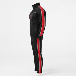 Survêtement Homme Noir Personnalisé avec Sweat à Capuche Zippé et Joggers – Tenue Décontractée Hiver Grande Taille Respirante Séchage Rapide Légère - Product Image 2