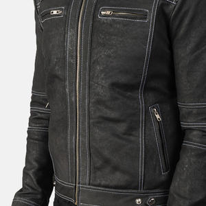 Vestes en cuir cloutées pour hommes, style personnalisé, fabriquées à la main, fabricant de vestes en cuir tendance pour hommes - Product Image 6