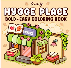 Libro de Colorear Hygge Place para Adultos, Diseños de Papel con Líneas Gruesas y Fáciles para Relajación (Venta al Por Mayor) - Product Image 1