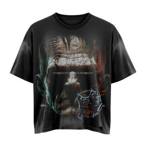Camiseta de Verano para Hombre, Camiseta Lavada de Manga Corta, Camisetas Personalizadas, Camiseta de Algodón Orgánico, Camiseta Oversize para Hombre - Product Image 2