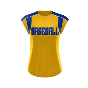 Maillot de baseball pour femmes à deux boutons, sublimé, 100 % polyester, léger, pour le sport, les cheerleaders et le softball - Product Image 1