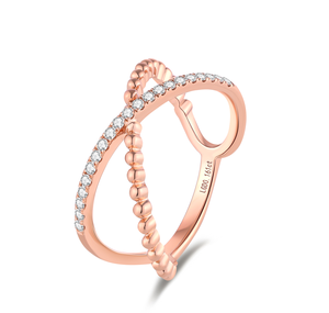 Bague en argent plaqué avec diamant de laboratoire, style Timeless Bloom Pure Halo Regal Promise Crown Classic Aura, pour mariage et anniversaire - Product Image 1