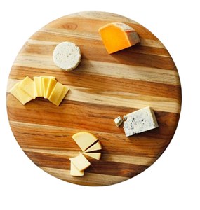 Ensemble de deux planches à fromage pour la viande de mouton, planches à fromage pour hôtel, cuisine, en bois d'acacia bicolore - Product Image 6