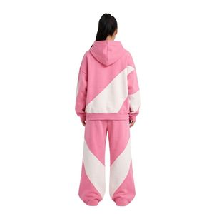 Ensemble deux pièces en molleton de coton pour femme, coupe oversize, 400 GSM, sweat-shirt à épaules tombantes et pantalon de survêtement ample à jambes larges - Product Image 2