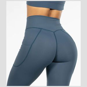 Leggings de sport taille haute pour femmes, pour le yoga et la gym, avec cordon de serrage, poches pour téléphone portable, extensibles dans quatre directions - Product Image 6