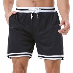 Men's Fitness Casual Style Double <b>Layer</b> Mesh Shorts 100% Polyester Solid <b>Mid</b> Waist Quick Dry Breathable for Basketball Gym - Product Image 3