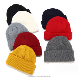 OEM vente en gros à bas prix bonnet tricoté pour l'hiver unisexe couleur unie étiquette personnalisée nouveau bonnet chaud avec casquette tête de mort - Product Image 6