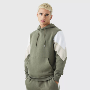 Sudadera con Capucha Oversize de Felpa de Algodón con Estampado Gráfico para Hombre, Bolsillo Canguro, Puños Acanalados, Estilo Urbano Casual y de Moda - Product Image 3