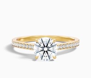 Anillo de Compromiso y Boda con Moissanita Tallada, Plata de Ley 925, Bañado en Oro Blanco, Lujoso, Clásico, Delicado, Minimalista, Certificado - Product Image 3