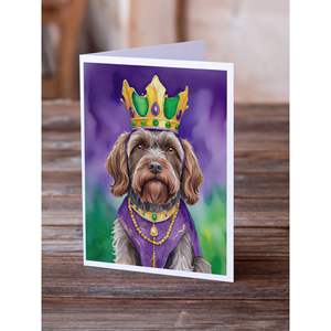 ผมเส้นลวดชี้กริฟฟอนคิงมาร์ดี้กราส์แปลกๆขนาด A7ขนาด5x7การ์ดเปล่าแพ็ค8ซองสำหรับอวยพรและโน้ต - Product Image 2