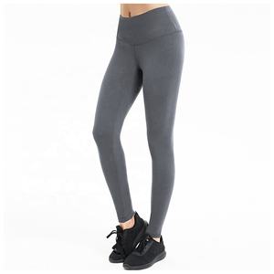 Pantalones de yoga y fitness de cintura alta OEM y ODM, leggings deportivos delgados de color liso, mallas de running sin costuras, ropa deportiva para mujer. - Product Image 1