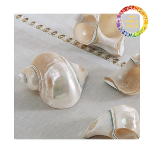 Porte-serviettes moderne de luxe en coquillage naturel, écologique et durable, support en forme de coquille de conque pour décoration nautique de salle de bain et de maison - Product Image 3