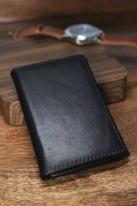 Cartera Tri-plegable de Cuero Genuino Grabado Personalizado para Hombre, Tarjetero de Piel de Vacuno de Primera Calidad, Monedero Vintage de Lujo LTW-0173 - Product Image 3