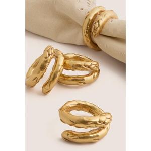 <b>Wedding</b> Decor Luxury Napkin Rings Set of 4 Handmade Latest Design Napkins <b>Tissue</b> Holder Decorative Ring Metal Crafts - Product Image 1