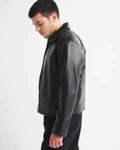 In-Stock Items Factory Direct Sales Spring Autumn Fashion Sports <b>Sheepskin</b> <b>Jacket</b> Unisex Genuine Leather Plain Dyed Waterproof - Product Image 4